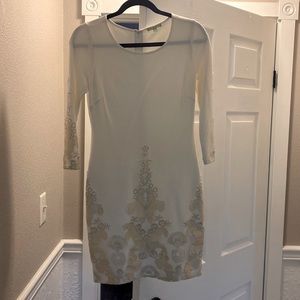 Gianni Bini white and gold dress